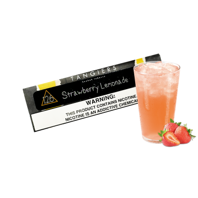 Тютюн Tangiers Noir №126 Strawberry Lemonade (Полуничний Лимонад, 100 г) Чорна упаковка