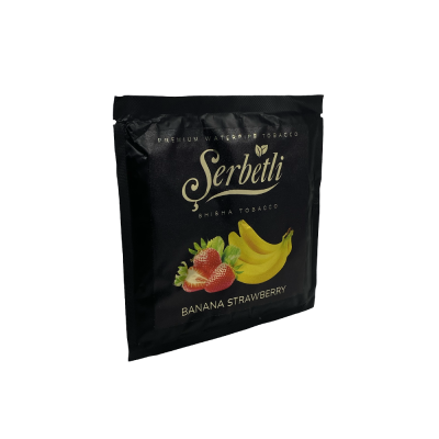 Тютюн Serbetli Banana Strawberry (Банан Полуниця, 100 г)
