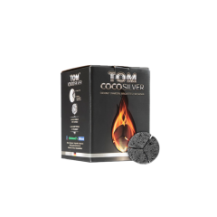 Кокосовый уголь для кальяна Tom CocoSilver (1 кг, 60 шт, сегмент)