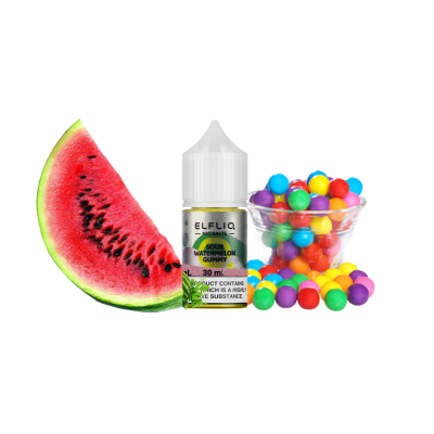 Жидкость Elfliq Sour Watermelon Gummy (Кислая Арбузная Жвачка, 50 мг, 30 мл)