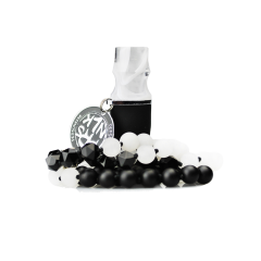 Персональный мундштук Personalka Stone с бусами из натурального камня (Белый, Чёрный)