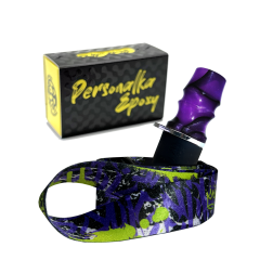 Персональный мундштук Personalka Epoxy Sakura (Фиолетовый с чёрным)