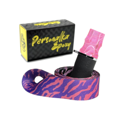 Персональный мундштук Personalka Epoxy Onyx (Розовый с белым)