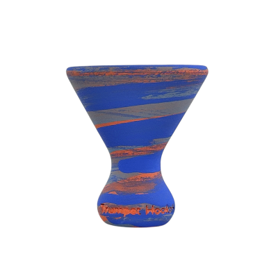 Глиняная чаша Trumpet Bell Сине-оранжевая