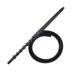 Мундштук для кальяна из дерева Karma Hookah Black Matte + шланг Soft Touch (Чёрный матовый)
