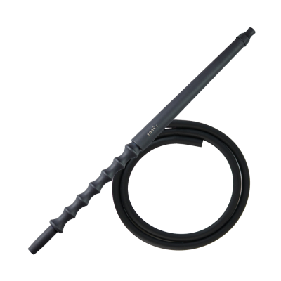 Мундштук для кальяна из дерева Karma Hookah Black Matte + шланг Soft Touch (Чёрный матовый)