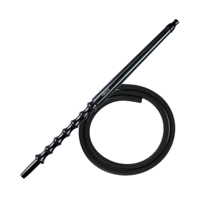Мундштук для кальяна из дерева Karma Hookah Black Gloss + шланг Soft Touch (Чёрный глянцевый)