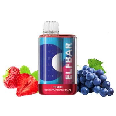 Elf Bar TE6000 Sour Strawberry Grape (Кислая Клубника Виноград) Одноразовый POD