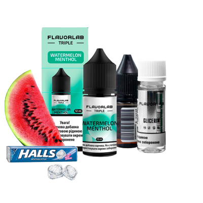 Набор для самозамеса Flavorlab Triple Strong Watermelon Menthol (Арбуз Ментол, 65 мг, 30 мл)