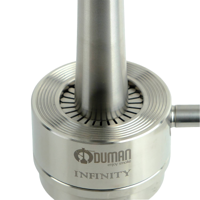 Кальян Oduman Infinity Black Glass Silver Body (Металлик, полный комплект)