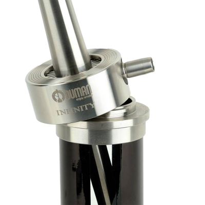 Кальян Oduman Infinity Black Glass Silver Body (Металлик, полный комплект)