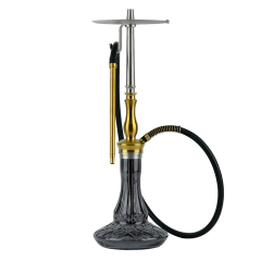 Кальян Oduman Sahra Black Glass Gold Body (Золотистый, полный комплект)