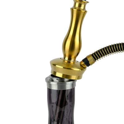 Кальян Oduman Sahra Black Glass Gold Body (Золотистый, полный комплект)