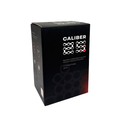 Кокосовый уголь для кальяна Caliber (1 кг, 72 шт, р25)