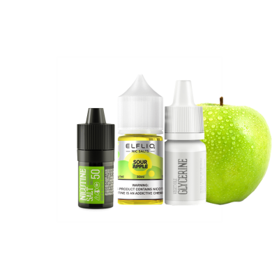 Набор для самозамеса Elfliq Sour Apple (Кислое Яблоко, 50 мг, 30 мл)