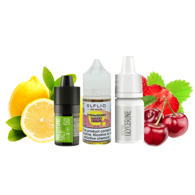 Набор для самозамеса Elfliq Strawberry Cherry Lemon (Клубника Вишня Лимон, 50 мг, 30 мл)