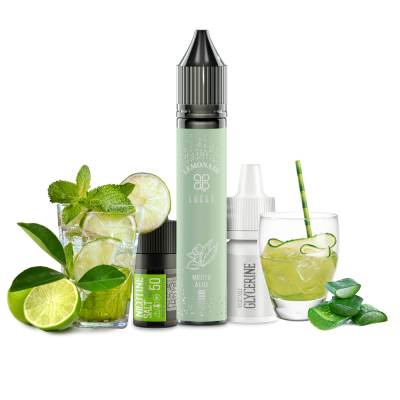 Набор для самозамеса Lucky Mojito Aloe Cucumber Lemonade (Мохито Алоэ Огурец Лимонад, 50 мг, 30 мл)