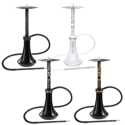 Кальян Embery Mono-H 4.0 Silver-Black (чёрно-серебристый, полный комплект)