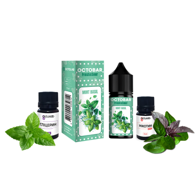 Набор для самозамеса Octobar Fresh & Sour HARD Mint Basil (Мята Базилик, 65 мг, 30 мл)