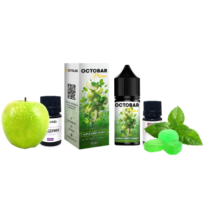 Набор для самозамеса Octobar Prime HARD Apple Mint Candy (Яблоко Мята Конфета, 65 мг, 30 мл)