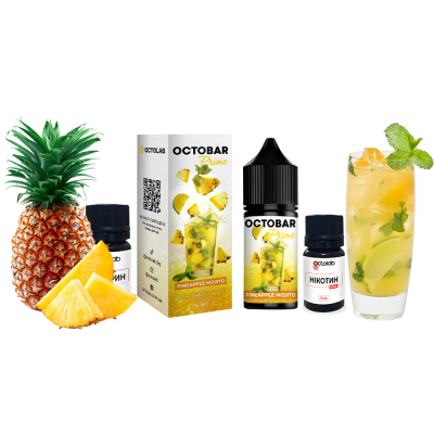 Набор для самозамеса Octobar Prime HARD Pineapple Mojito (Ананасовый Мохито, 65 мг, 30 мл)