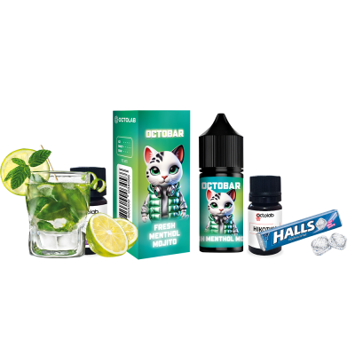 Набор для самозамеса Octobar NFT HARD Fresh Menthol Mojito (Ментол Мохито, 65 мг, 30 мл)