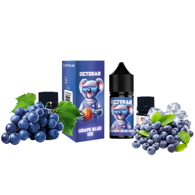 Набор для самозамеса Octobar NFT HARD Grape Blue Ice (Виноград Голубой Лёд, 65 мг, 30 мл)