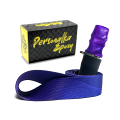 Персональний мундштук Personalka Epoxy Sakura (Фіолетовий з чорним)