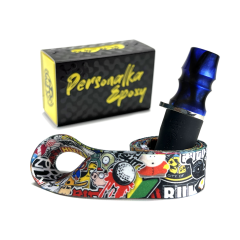 Персональний мундштук Personalka Epoxy Sakura (Темно-синій)