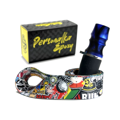 Персональний мундштук Personalka Epoxy Sakura (Темно-синій)