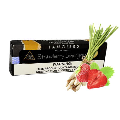 Тютюн Tangiers Noir №136 Strawberry Lemongrass (Полуниця Лемонграсс, 250 г) Чорна упаковка