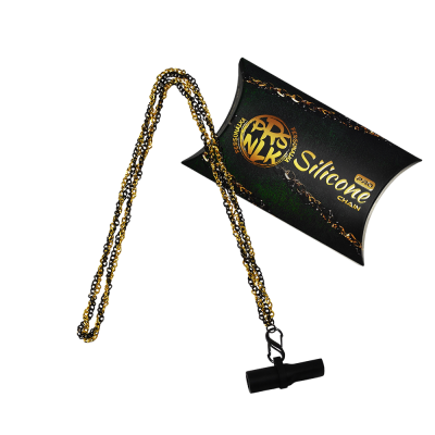 Персональный мундштук силиконовый Personalka Silicone Pro Chain Black Gold (Чёрный с золотистым)