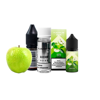 Набор для самозамеса жидкости Flavorlab Ripe Green apple (Зеленое яблоко, 50 мг, 30 мл)