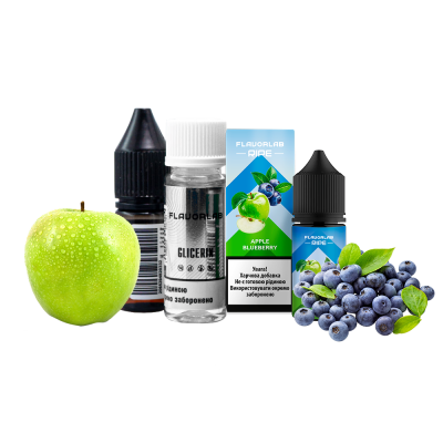 Набор для самозамеса жидкости Flavorlab Ripe Apple Blueberry (Яблоко Черника, 50 мг, 30 мл)