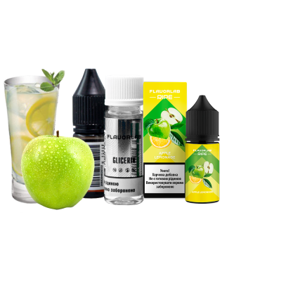 Набор для самозамеса жидкости Flavorlab Ripe Apple lemonade (Яблоко Лимонад, 50 мг, 30 мл)