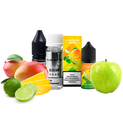 Набор для самозамеса жидкости Flavorlab Ripe Mango Apple Lime (Манго Яблоко Лайм, 50 мг, 30 мл)