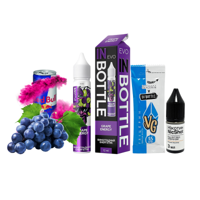 Набор для самозамеса In Bottle EVO Grape Energy (Виноградный энергетик, 50 мг, 30 мл)