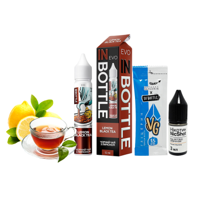 Набір для самозамішування In Bottle EVO Lemon Black Tea (Чорний чай з лимоном, 50 мг, 30 мл)