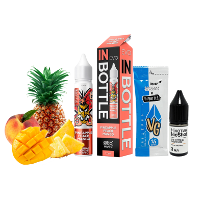 Набір для самозамішування In Bottle EVO Pineapple Peach Mango (Ананас, персик та манго, 50 мг, 30 мл)