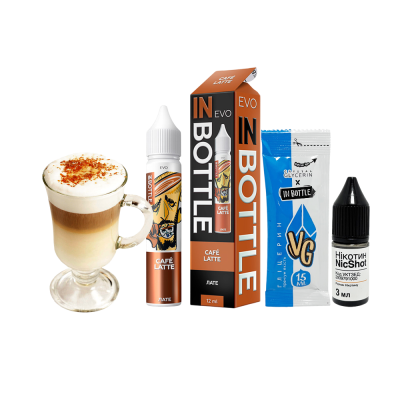 Набор для самозамеса In Bottle EVO Cafe Latte (Кофе Латте, 50 мг, 30 мл)