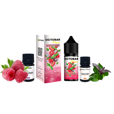 Набір для самозамішування Octobar Prime HARD Raspberry Basil (Малина Базилік, 65 мг, 30 мл)