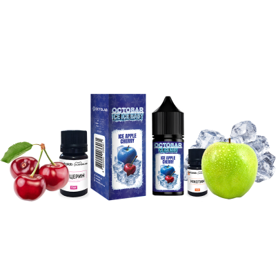 Набір для самозамішування Octobar Ice Ice Baby Ice Apple Cherry (Лід Яблуко Вишня, 50 мг, 30 мл)