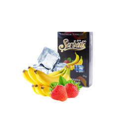Табак Serbetli Ice Banana Strawberry (Ледяные Банан Клубника, 50 г)