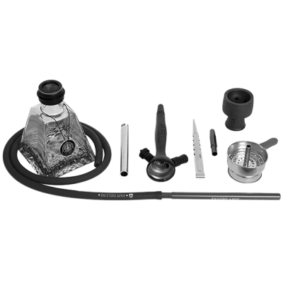 Кальян Amy Deluxe 038 Black (чёрный, полный комплект)