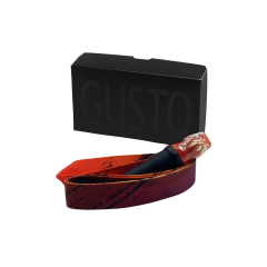 Персональный мундштук из керамики Gusto с ленточкой Gusto Life (Бело-красный)