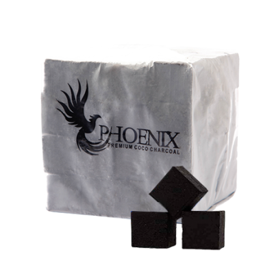 Кокосовый уголь для кальяна Phoenix (1 кг, 64 шт, р26, без коробки)