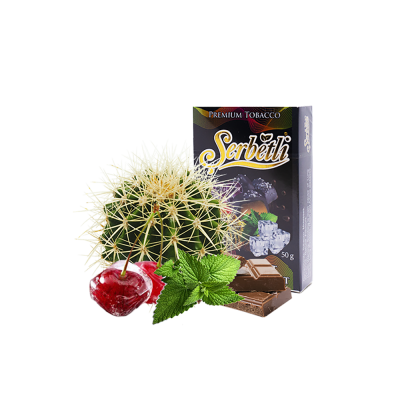 Табак Serbetli Dark Sweet Ice Cactus Mint (Шоколад Вишня Лед Кактус Мята, 50 г)