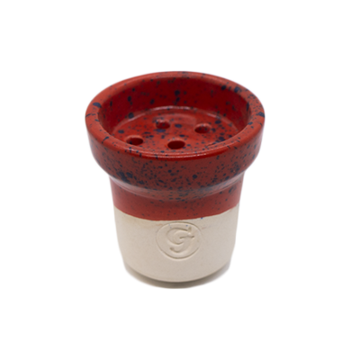Глиняна чаша GrynBowls Accent White Red (Червоний)