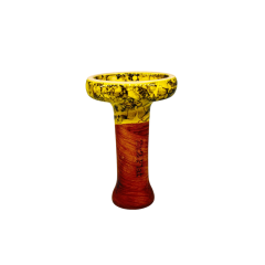 Глиняная чаша 2x2Hookah Flat Yellow Black (Лимон)