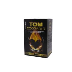 Кокосовый уголь для кальяна Tom Cococha Gold (1 кг, 72 шт, р25)